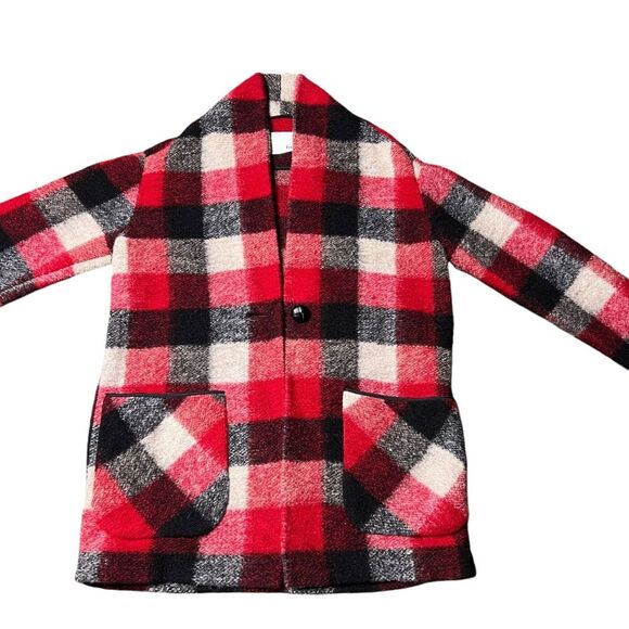 Aritzia Wilfred Free Off Duty Sweater Jacket Plaid - Picture 9 of 16